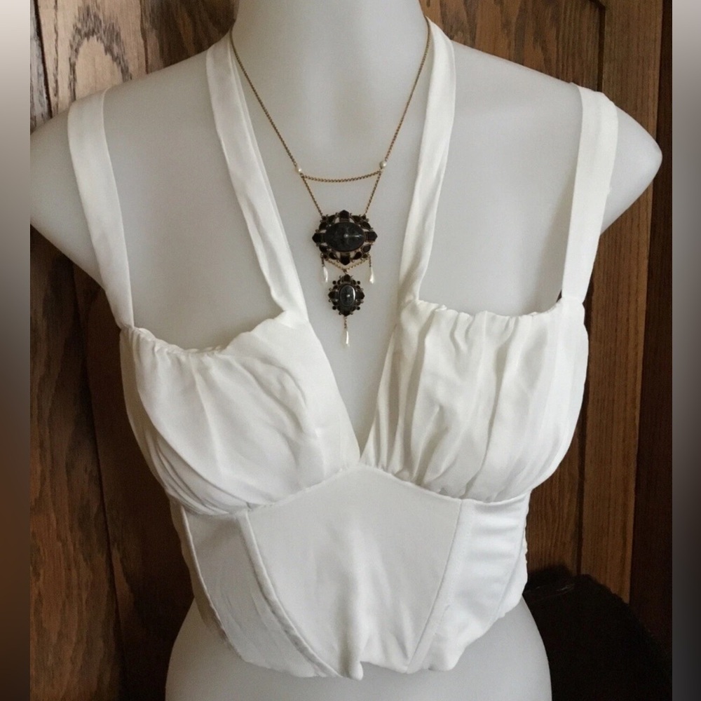 M.N.I Los Angeles Crop Sleeveless Tank Top  Bustier Style